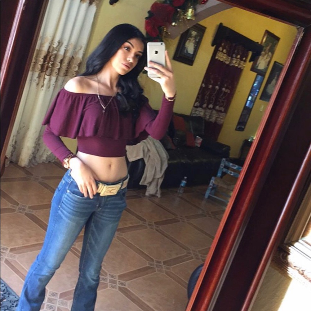 Burgundy Crop Top